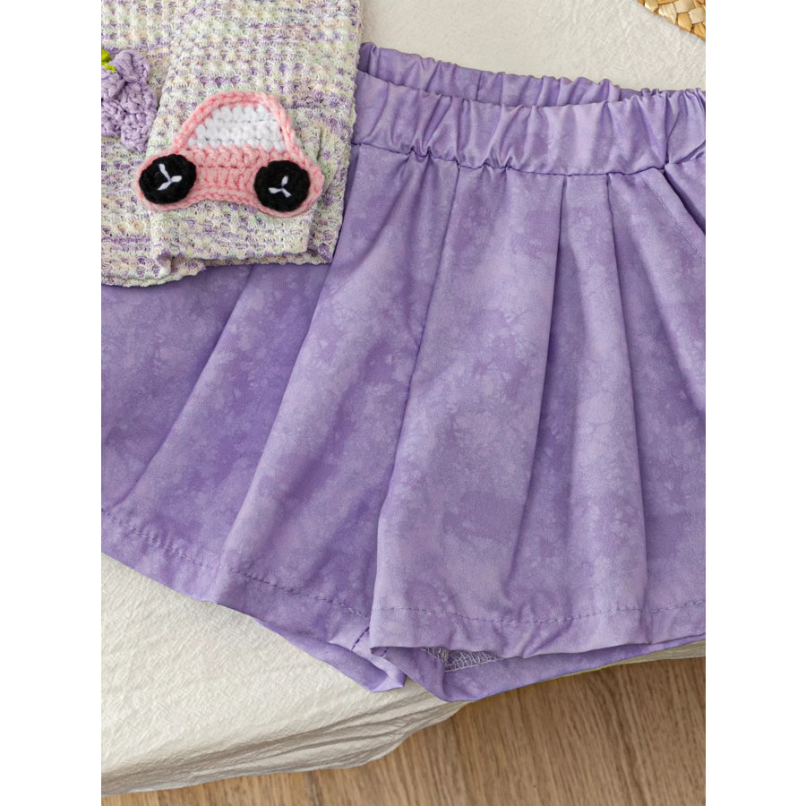 Children’s Flower Sleeveless Top and Shorts Set Apparel and Accessories