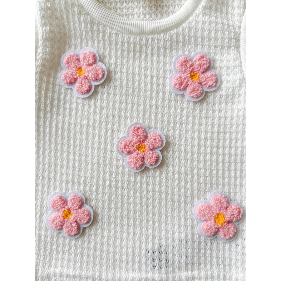 Children’s Flower Sleeveless Top and Skirt Set Apparel and Accessories