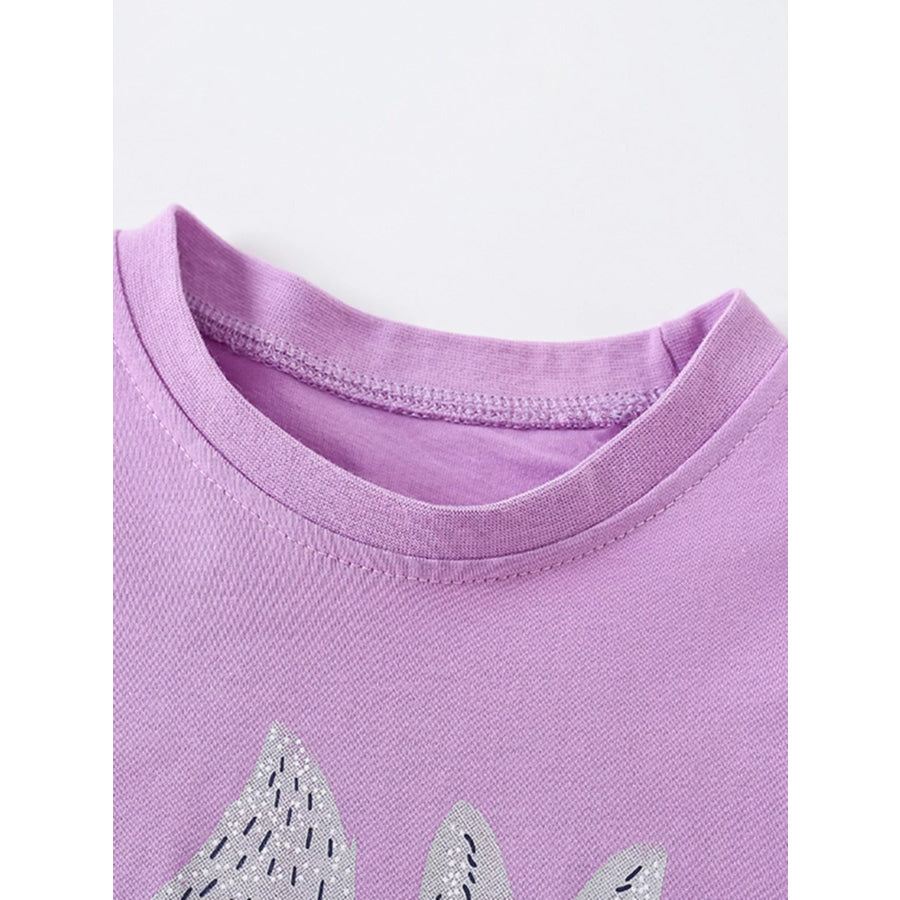 Children’s Fox Graphic Ruffle Hem T-Shirt Apparel and Accessories