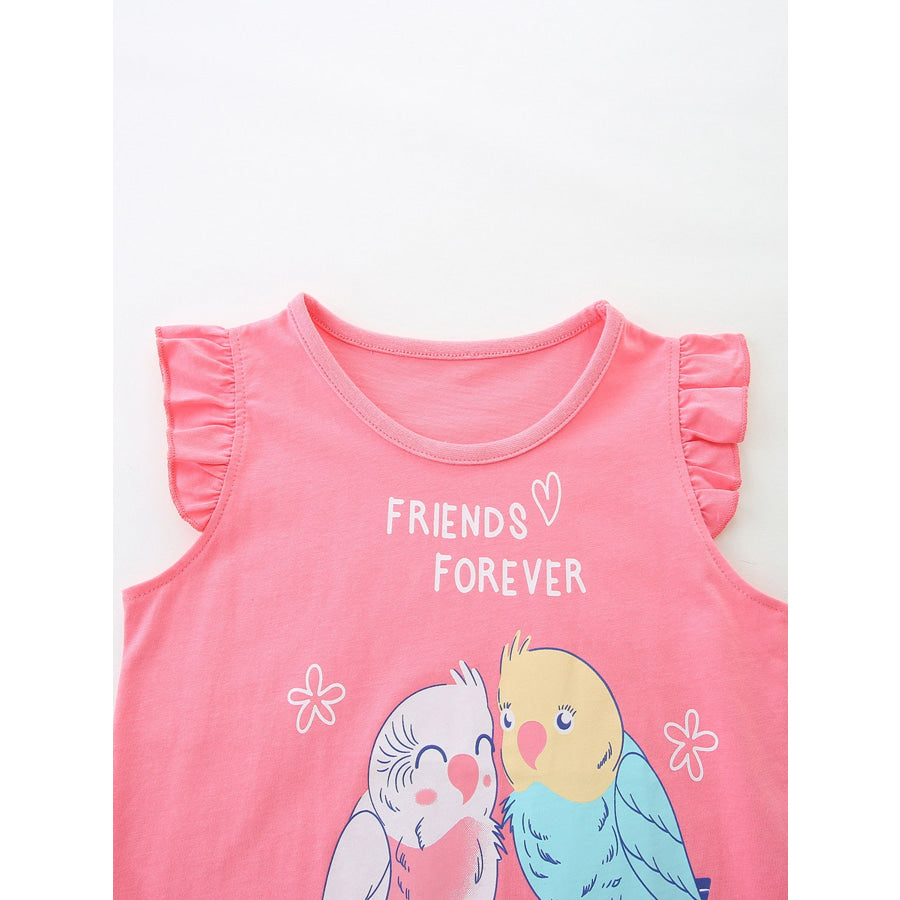 Children’s Friends Forever Birdie Graphic Top and Shorts Set Apparel and Accessories