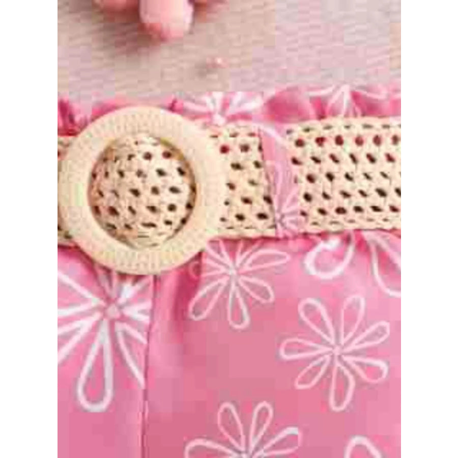 Children’s Frill Sleeveless Top and Belt Shorts Set Apparel and Accessories