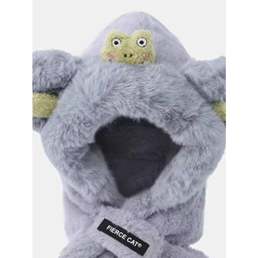 Children’s Frog Plush Scarf Hat Apparel and Accessories