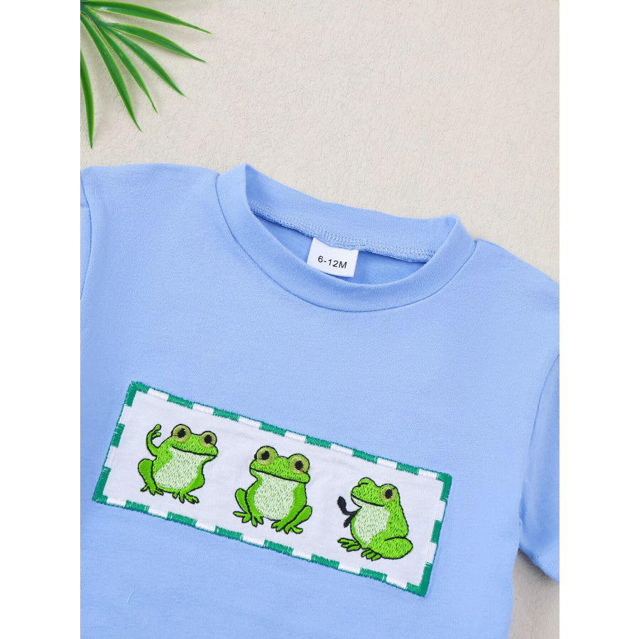 Children’s Frog Short Sleeve T-Shirt & Shorts Set Apparel and Accessories