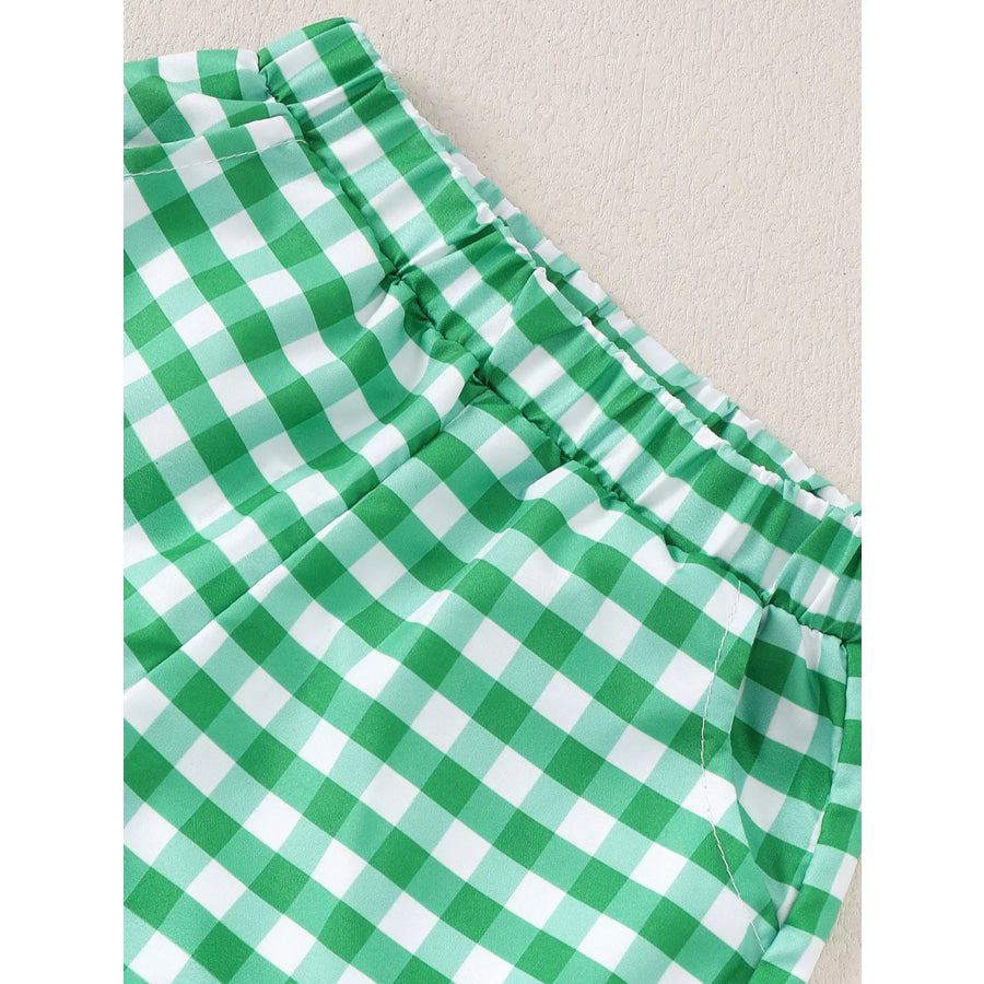 Children’s Frog T-shirt and Plaid Shorts Set Apparel and Accessories