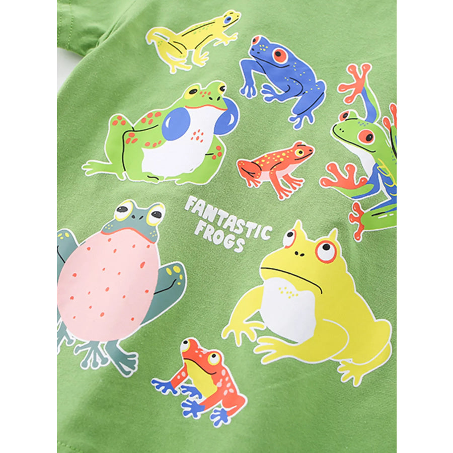 Children’s Frogs Graphic Short Sleeve T-Shirt Apparel and Accessories