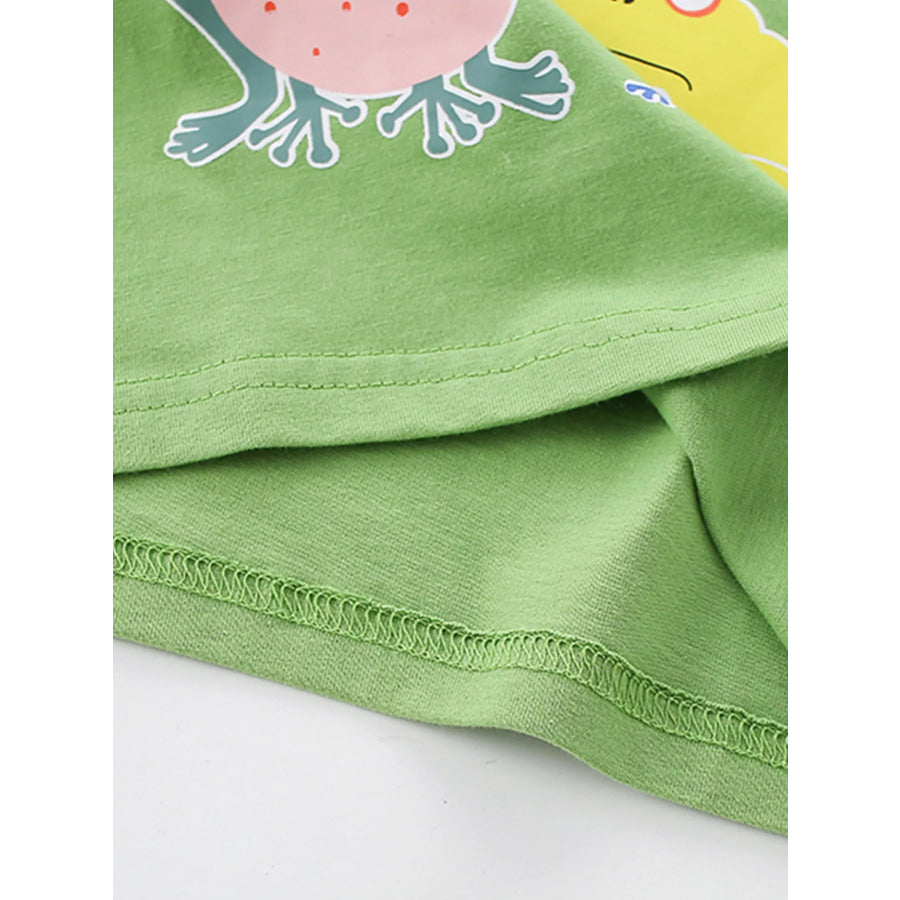 Children’s Frogs Graphic Short Sleeve T-Shirt Apparel and Accessories