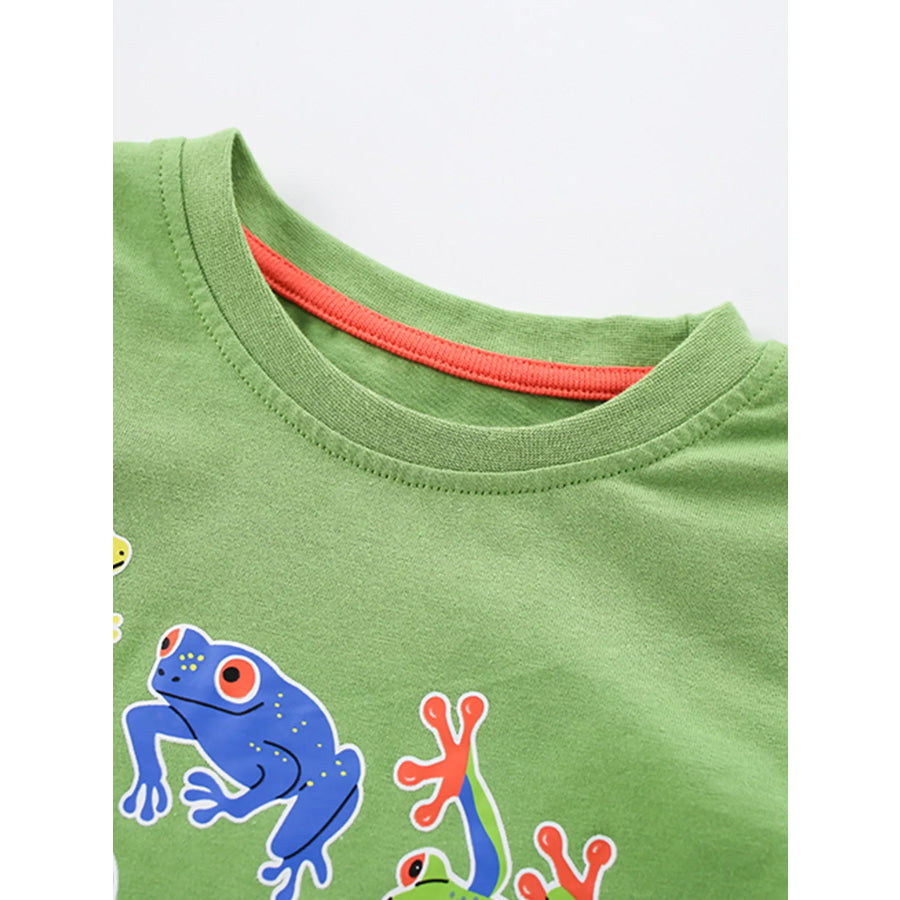 Children’s Frogs Graphic Short Sleeve T-Shirt Apparel and Accessories