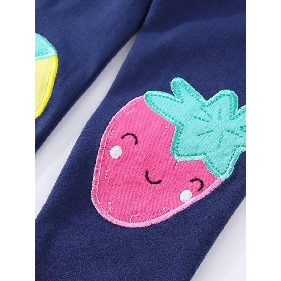 Children’s Fruit Applique Knit Leggings Apparel and Accessories