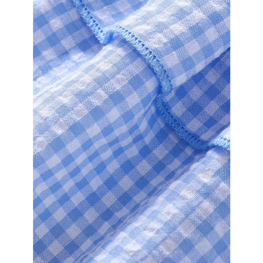 Children’s Fruit Embroidered Gingham Smocked Dress Apparel and Accessories