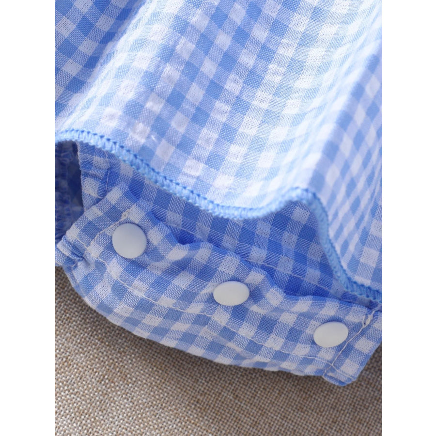 Children’s Fruit Embroidered Gingham Smocked Dress Apparel and Accessories
