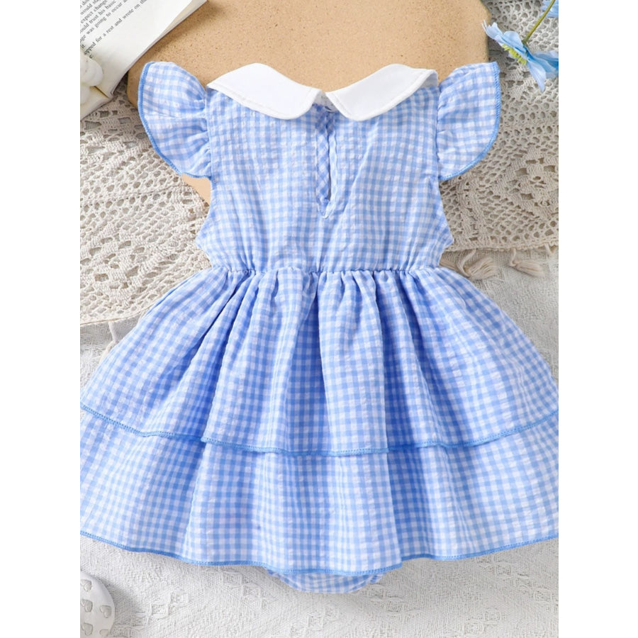 Children’s Fruit Embroidered Gingham Smocked Dress Apparel and Accessories