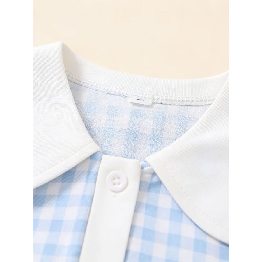Children’s Fruit Embroidered Sleeveless Plaid Dress Apparel and Accessories