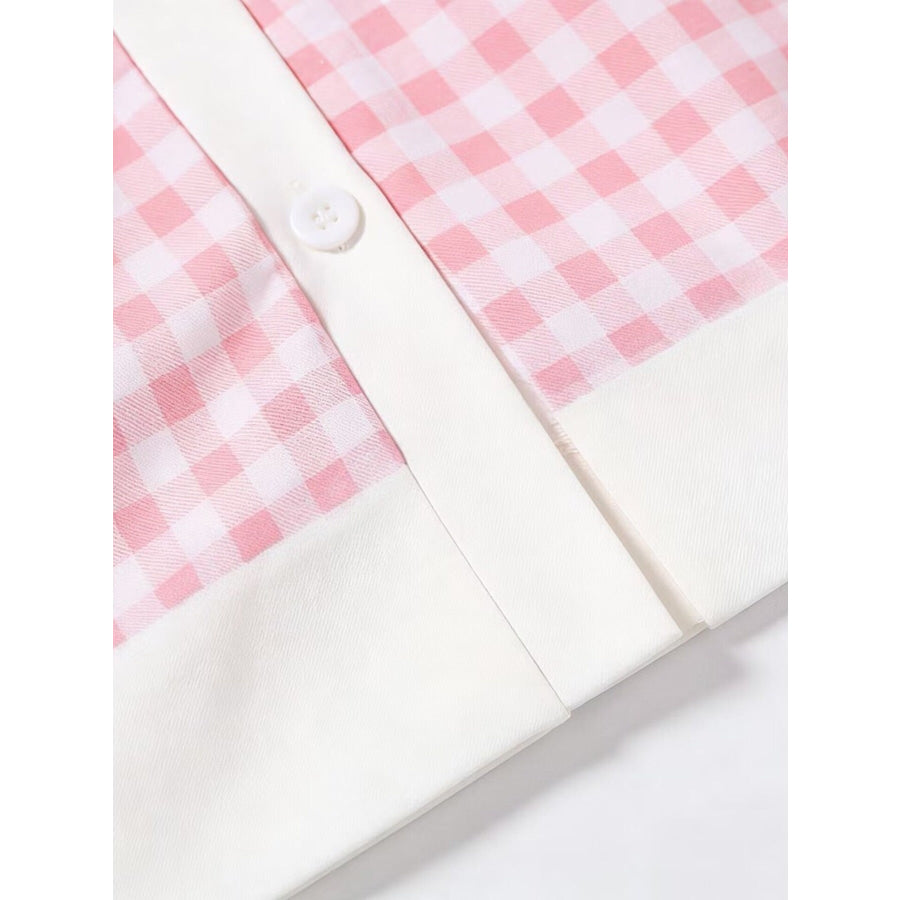 Children’s Fruit Embroidered Sleeveless Plaid Dress Apparel and Accessories
