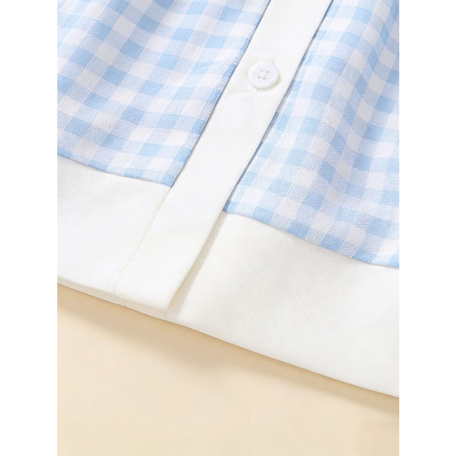 Children’s Fruit Embroidered Sleeveless Plaid Dress Apparel and Accessories