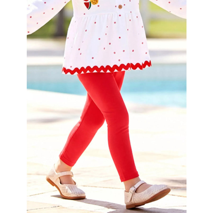 Children’s Fruit Peplum Top and Leggings Two-Piece Set Apparel and Accessories