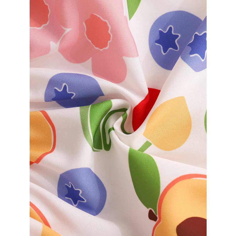 Children’s Fruit Print Tank Top & Solid Shorts Set Apparel and Accessories