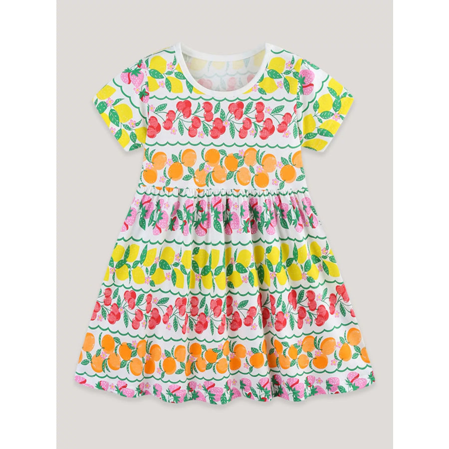 Children’s Fruit Print Tiered Dress Apparel and Accessories