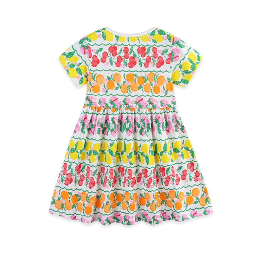 Children’s Fruit Print Tiered Dress Apparel and Accessories
