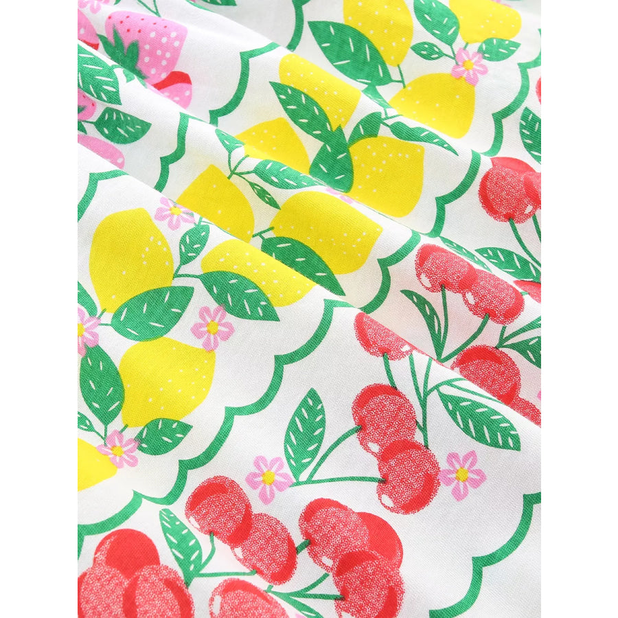Children’s Fruit Print Tiered Dress Apparel and Accessories