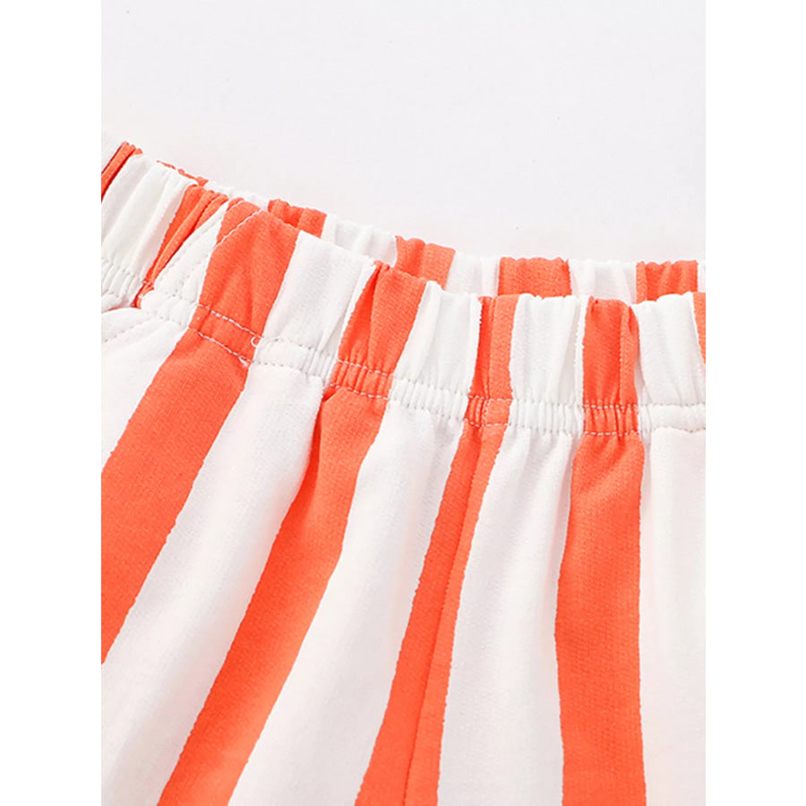 Children’s Fun at Sea Graphic Tee & Striped Shorts Set Apparel and Accessories