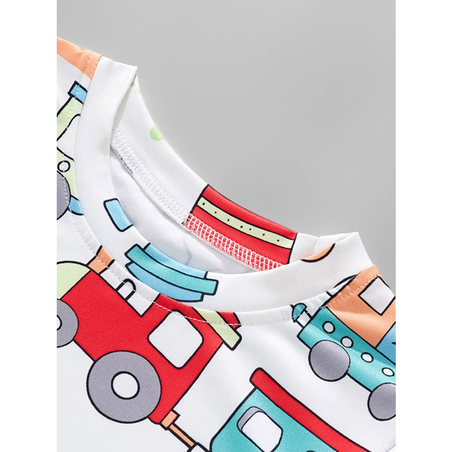 Children’s Fun Train Print Short Sleeve T-Shirt Apparel and Accessories