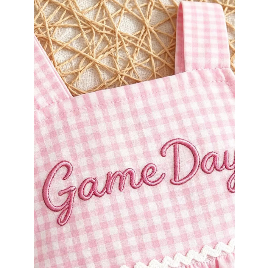 Children’s Game Day Football Gingham Top and Shorts Set Apparel and Accessories