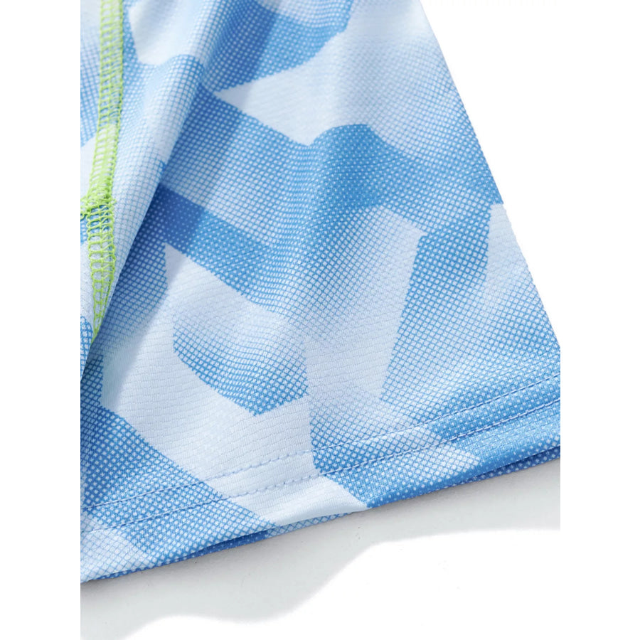 Children’s Geometric Print Quick Dry Tee and Shorts Set Apparel and Accessories