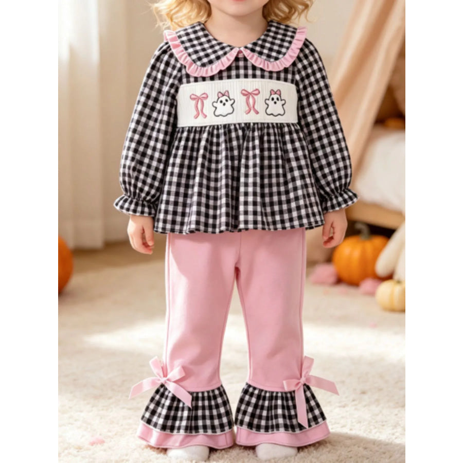 Children’s Ghost Long Sleeve Top and Pants Set Pink / 12-18M Apparel and Accessories
