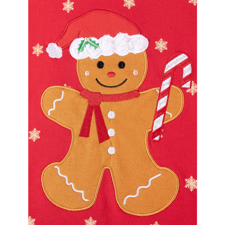 Children’s Gingerbread Man Graphic Sweatshirt and Flared Pants Set Apparel Accessories