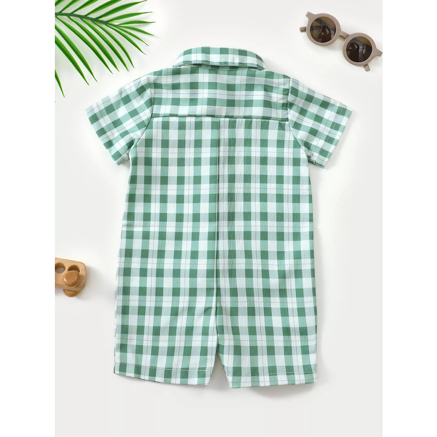 Children’s Gingham Duck Embroidered One-Piece Apparel and Accessories