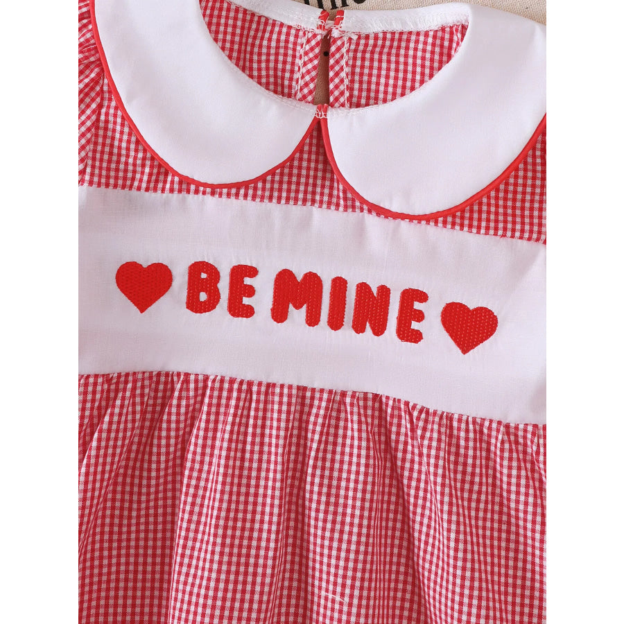Children’s Gingham ’LOVE’ Top and Shorts Set Apparel and Accessories