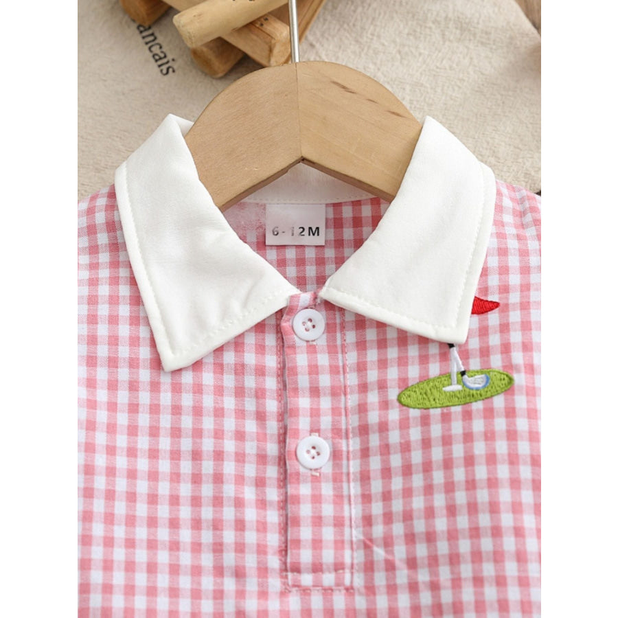 Children’s Gingham Ruffle Hem Polo Dress Apparel and Accessories