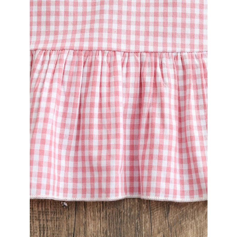 Children’s Gingham Ruffle Hem Polo Dress Apparel and Accessories
