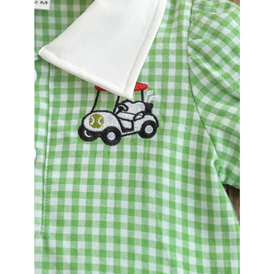 Children’s Gingham Ruffle Hem Polo Dress Apparel and Accessories