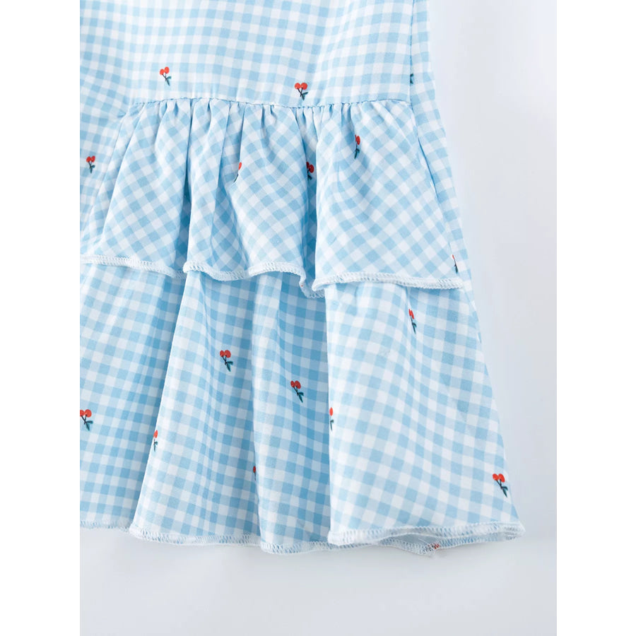 Children’s Gingham Ruffle Sleeveless Dress Apparel and Accessories