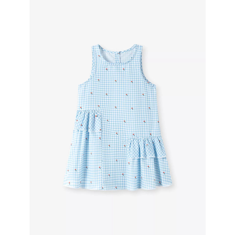 Children’s Gingham Ruffle Sleeveless Dress Apparel and Accessories