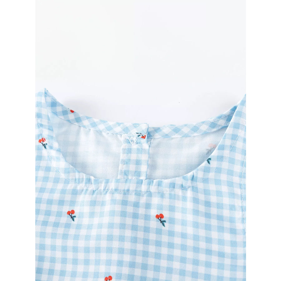 Children’s Gingham Ruffle Sleeveless Dress Apparel and Accessories