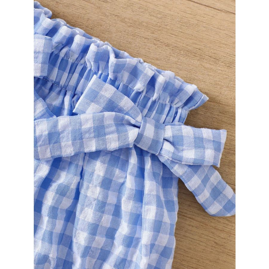 Children’s Gingham Ruffle Trim Cami Top & Shorts Set Apparel and Accessories