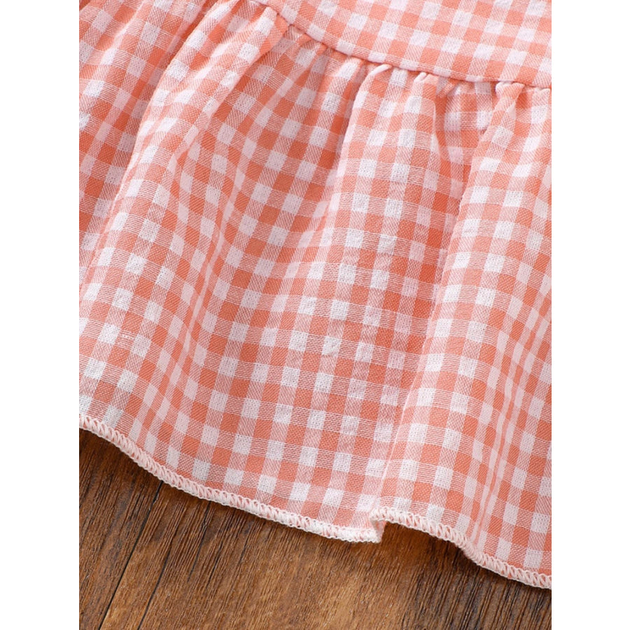 Children’s Gingham Ruffle Trim Tank Top & Shorts Set Apparel and Accessories