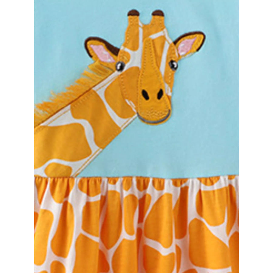 Children’s Giraffe Print Casual Dress Apparel and Accessories