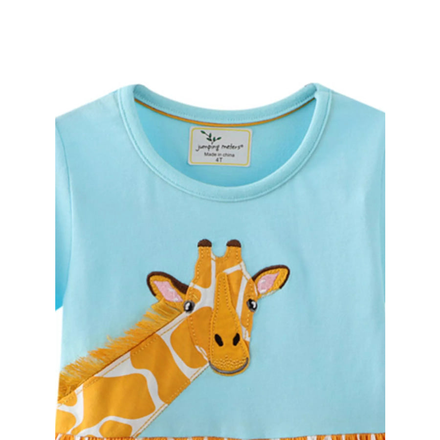 Children’s Giraffe Print Casual Dress Apparel and Accessories