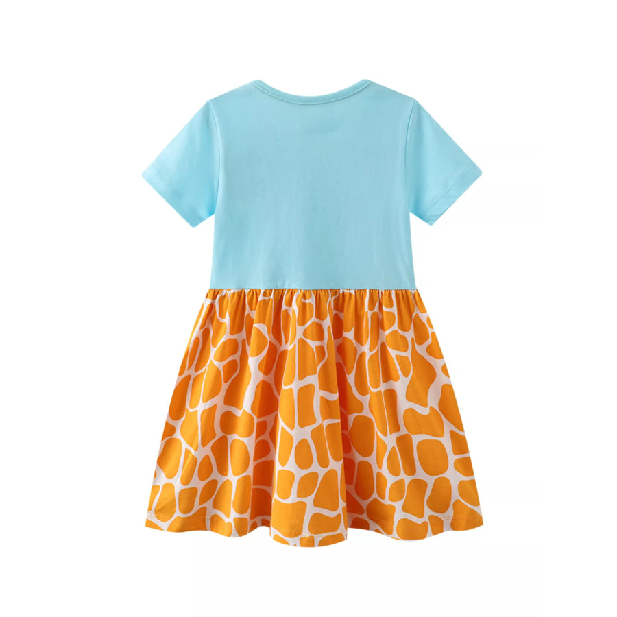 Children’s Giraffe Print Casual Dress Apparel and Accessories