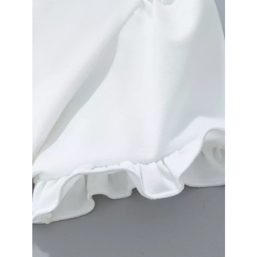 Children’s Girl Scooter Graphic Ruffle Sleeve T-Shirt Apparel and Accessories