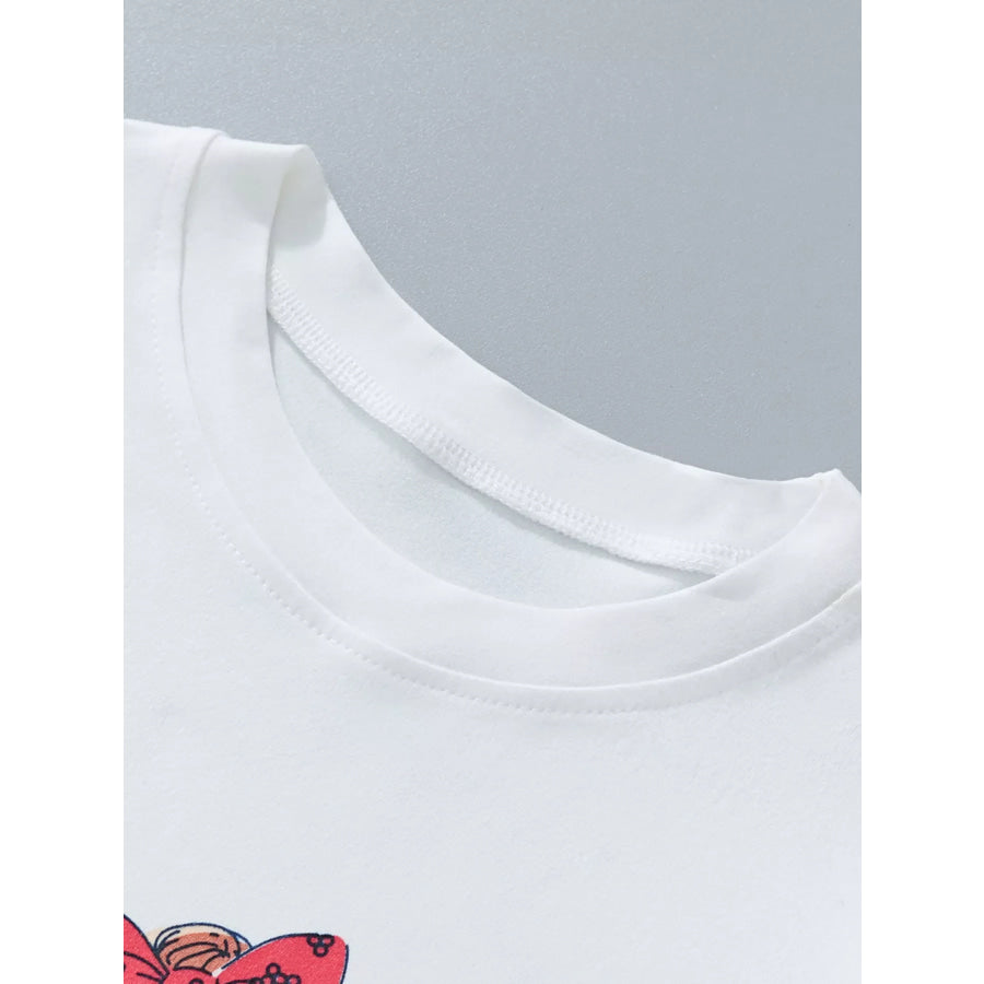 Children’s Girl Scooter Graphic Ruffle Sleeve T-Shirt Apparel and Accessories