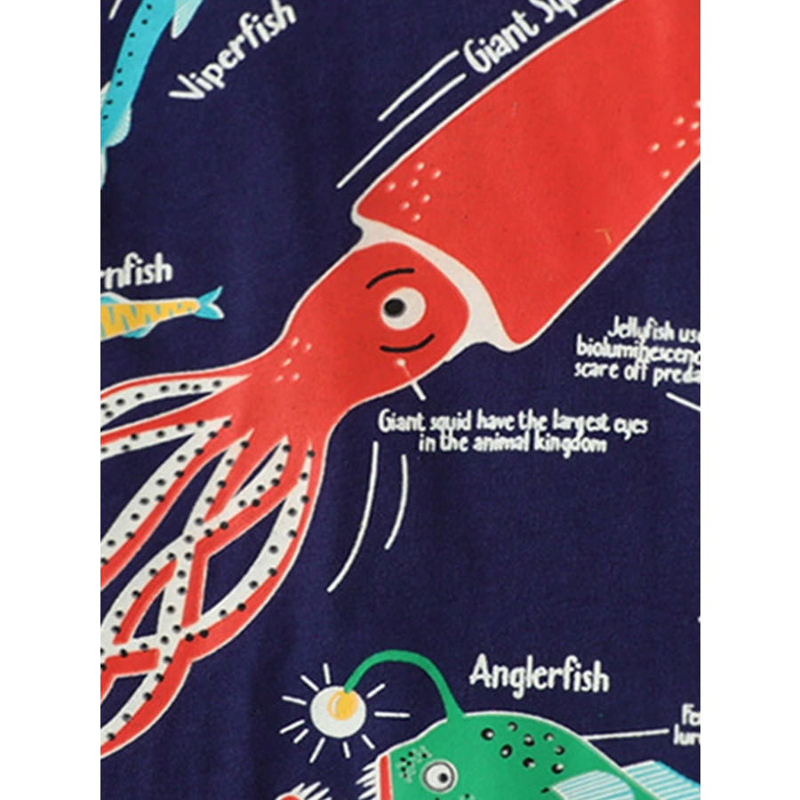 Children’s Glow-in-the-Dark Bioluminescent Graphic T-Shirt Apparel and Accessories