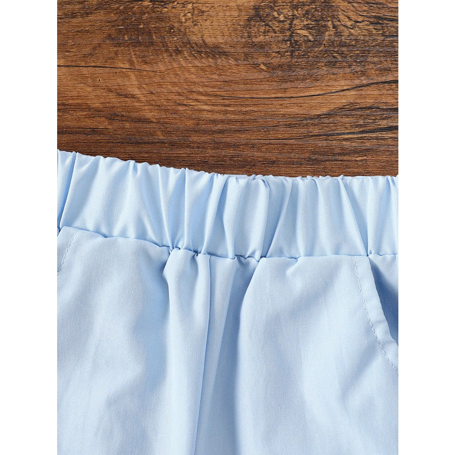 Children’s Golf Embroidered Striped Tee and Shorts Set Apparel and Accessories