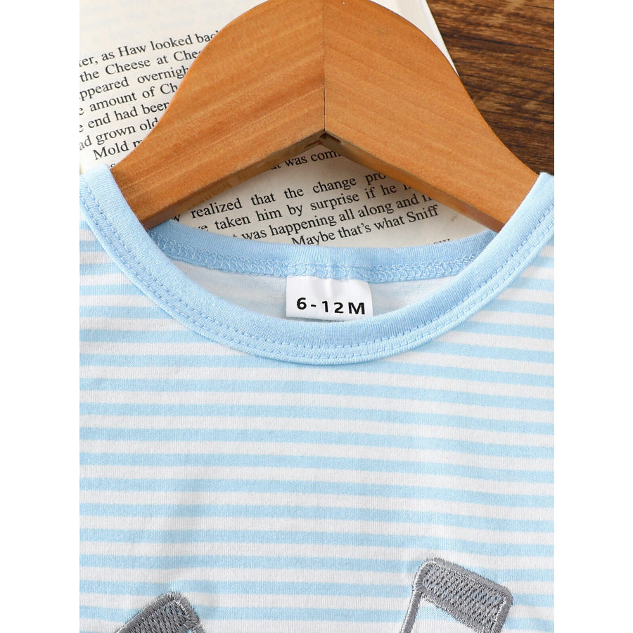 Children’s Golf Embroidered Striped Tee and Shorts Set Apparel and Accessories