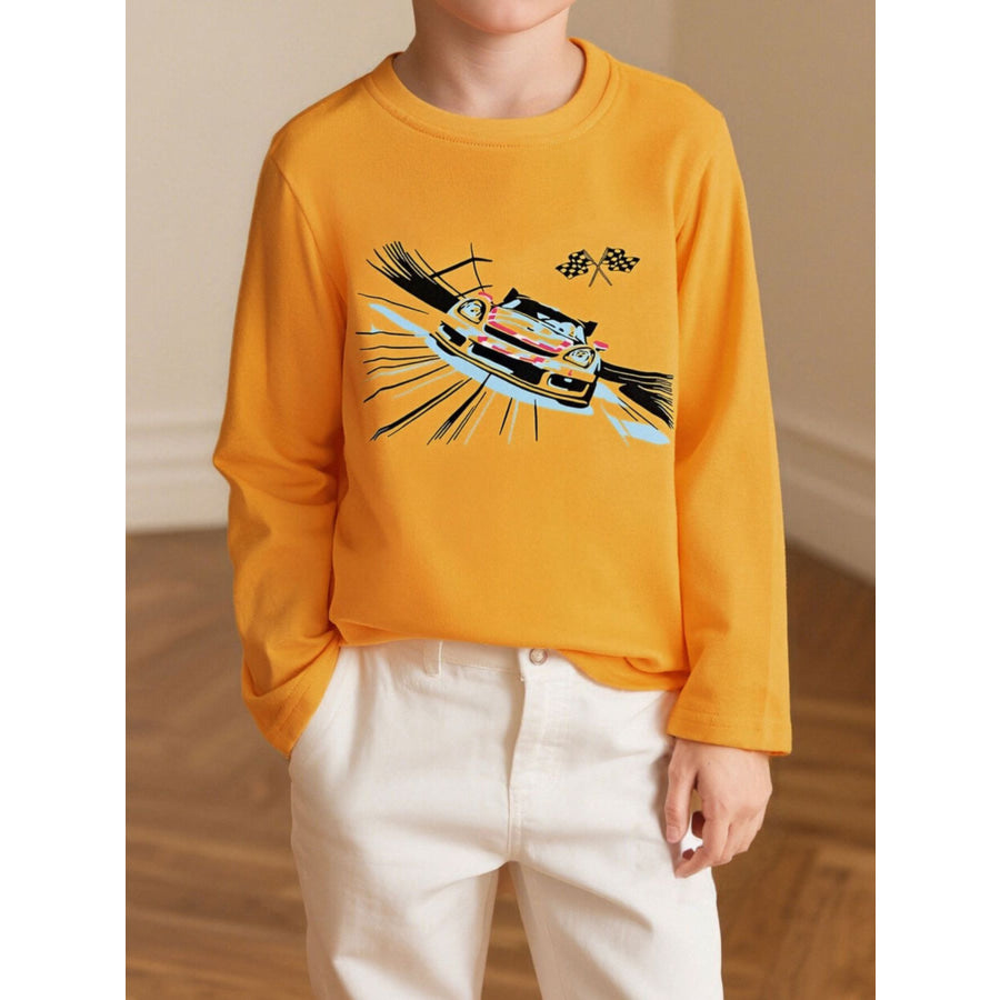 Children’s Graphic Crew Neck T-Shirt Tangerine / 3Y Apparel and Accessories