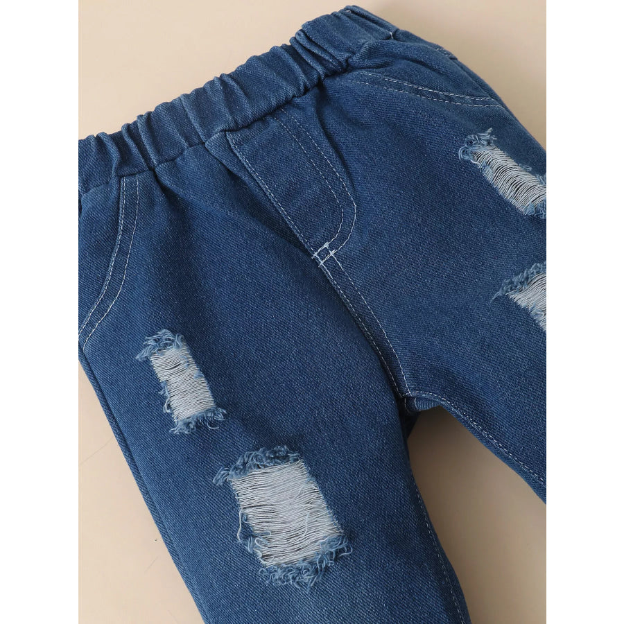 Children’s Graphic Hoodie and Distressed Jeans Set Apparel Accessories