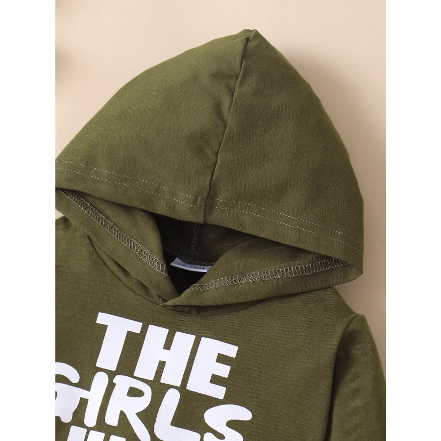 Children’s Graphic Hoodie and Distressed Jeans Set Apparel Accessories